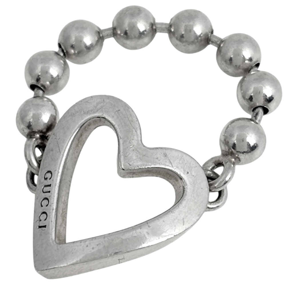 GUCCI Silver Heart Ring